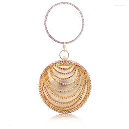 Evening Bags Bling Rhinestone Tassel Ball Bag Women Day Clutch Colourful Crystal Pearl Shaped Handbag Wedding Chain Shoulder