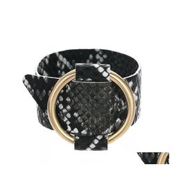 Charm Bracelets Fashion Jewellery Circle Pu Leather Bracelet Metal Buckle Adjustable Drop Delivery Dhtdl