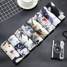 Underpants Printing Boxer Men High Elasticity Men's Breathable Male Panties Shorts Man's Underwear Ropa Interior Hombre