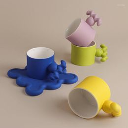 Cups Saucers Ceramic Coffee Water Cup Teacup Set Office Home And Exquisite Personality Mugs Drinkware Household Products