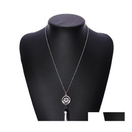 Pendant Necklaces Hexagonal Prism Quartz Natural Stone Necklace Star Lotus Angel Crystal Point Chakra Charm Long Chain For Women Jew Dhs8X