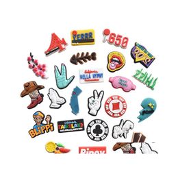 Shoe Parts Accessories Pvc Soft Rubbe Croc Charms Colorf Cartoon Shoecharms Buckle For Clog Bracelet Wristband Gift Drop Delivery S Dhqwd