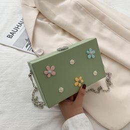 Evening Bags Multi-color Simple Fashion Messenger Mobile Phone Bag Small Fresh Rose Flower Woman Clutch Party All-match Shoulder