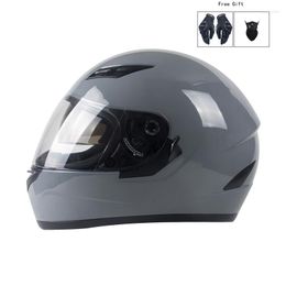 Motorcycle Helmets Cement Grey Full Face Helmet Dark Lens Motorbike Visors Dirt Bike S M L XL For Man Women