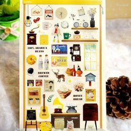 Gift Wrap 1sheet Sonia PVC Clear Stickers Scrapbooking Home Furniture Coffee Shop Design Planner Jounaling Decorative DIY Hobby Sticker