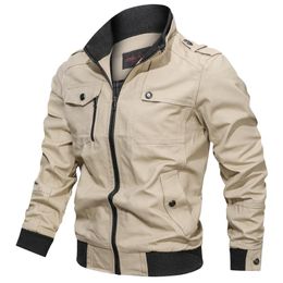 Men's Jackets Bomber Jacket Men Fashion Casual Windbreaker Coat 2023 Spring Autumn Outwear Stand Slim Military MensMen's