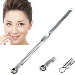 Makeup Brushes Silver Blackhead Comedone Acne Blemish Extractor Remover Stainless Needles Remove Tool For Women Girls Cosmetic ToolMakeup