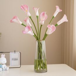 Simulation Calla Lily PU Long Pole Large Single Decoration Simulation Flower Feel Simulation Rolled Edge Calla Lily 1223934