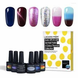 Nail Gel Lagunamoon UV Lamp Top Base Coat For Polish Set Semi-Permanent Varnish Art Manicure Lacquer