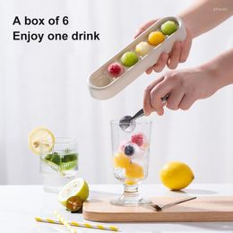 Baking Moulds 6 Ball Silicone Ice Mould Tray Leak Proof Seal Reusable Simple Food Grade Six Grid Storage Box With Lid