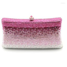 Evening Bags XIYUAN BRAND Pink Bridesmaid Clutch Wallet Women Ladies Crystal Day Clutches Wedding Purse Party Banquet Bag