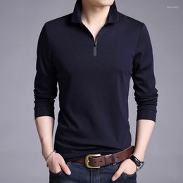 Men's Polos 2023 Casual Fashion Design Polo Shirt Men Cotton Boys Street Style Long Sleeve Slim Fit Korean Clothes