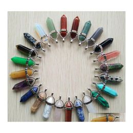 Arts And Crafts Fashion Natural Stone Sharp Crystal Pendant Quartz Rock Chakra Necklace Jewellery Findinngs Drop Delivery Home Garden Dhkvl