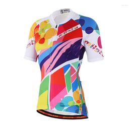 Racing Jackets MILOTO 2023 Women Pro Cycling Clothing Summer Polyester Bicycle Sportswear MTB Bike Jersey