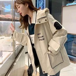 Women's Trench Coats Overalls Women's Spring And Autumn Korean Style Loose Bf2023 Early Trendy Versatile Mori Coat Womens Clothes