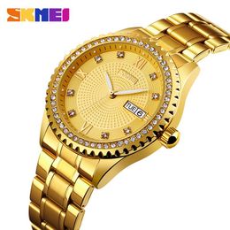 Orologi da polso skmei moda orologio meccanico da uomo orologio da uomo top business oro oro