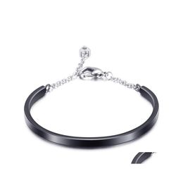 Charm Bracelets Fashion First Jewellery Heart Lock Titanium Steel Womens Bracelet Wholesale And Retail 3672 Q2 Drop Delivery Dhhz3