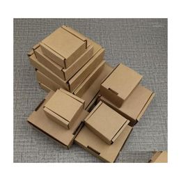 Gift Wrap 5Pcs 15Size Small Kraft Paper Corrugated Box Thickened Postal Brown Packaging Jewelry Gift1 Drop Delivery Home Garden Fest Dh1Zs