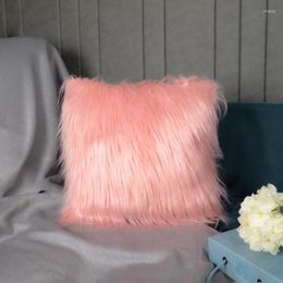 Pillow Long Hairy Fuzzy Cover HomePlush Pillowcase Coffee Decor Office Room Car Soft Bedside Back