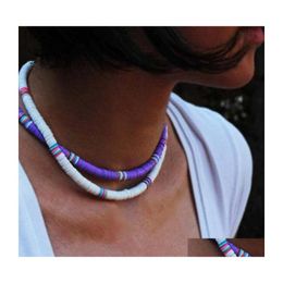 Beaded Necklaces Bohemian Fashion Jewellery Colorf Soft Y Necklace Environmental Manual Drop Delivery Pendants Dhpsv