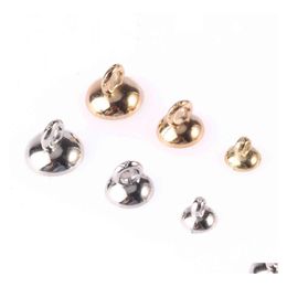 Charms 500Pcs Gold Sier Color End Caps Round Bead Connector Loose Ccb Beads For Jewelry Making Diy Charm Necklace Pendant Accessorie Dhe5A