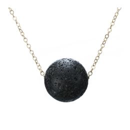 Pendant Necklaces Lava Rock Riangle Essential Oil Diffuser Natural Stone Aromatherapy For Women Fashion Drop Delivery Jewellery Pendant Otrkx