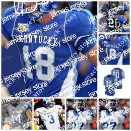 American College Football Wear New 2022 Kentucky Wildcats Football Jersey NCAA College 2 Tim Couch 18 Randall Cobb 3 Terry Wilson 10 Asim