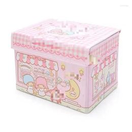 Storage Boxes Lovely Student Dormitory Desktop Box Sorting Cassette Cover Foldable Organiser