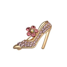 Pins Brooches Arrival Bling Fl Crystal High Heels Rhinestone Dance Shoes Collar Lapel Pins Badge For Women Men Jewellery Gift Drop Del Otp9H