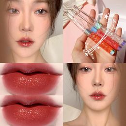 Lip Gloss Natural High Lipstick Transparent Fine Shimmering Pearl Moisturizing Non Sticky Plumping GlossTSLM1