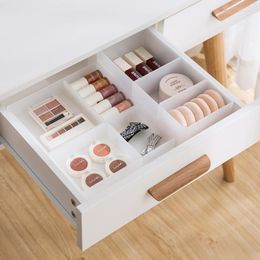 Storage Boxes Adjustable Drawer Style Make Up Box Plastic Sundries Cosmetic Container Divider Desktop Fragrance Finishing