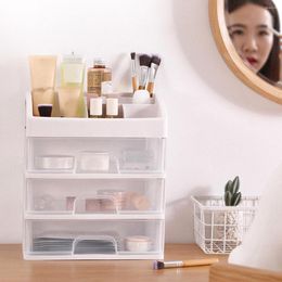 Storage Boxes 2023 Makeup Organiser Box Cosmetic Drawer Transparent Table Dresser Skincare Shelf Jewellery