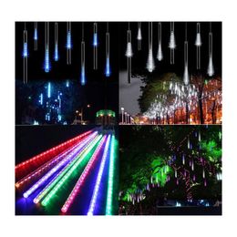 Led Strings 20Cm 30Cm 50Cm Meteor Shower Rain Tubes Mini Lights Light 8Pcs Christmas Wedding Garden Drop Delivery Lighting Holiday Otnxc