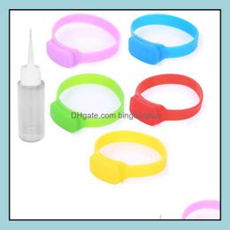 Other Bath Toilet Supplies 100Pcs/Lot Adjustable Hand Sanitizer Wristband Dispenser Portable Bracelet Pump With Installable Wrist Dhnsi
