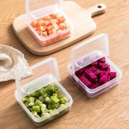 Storage Boxes 2PCS Butter Cheese Slice Box Refrigerator Transparent Food Container With Lid Fruit Vegetable Fresh-keeping Organizer