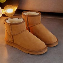 Mini Boots Snow Boots Winter Leather Boots Women 'S Classic Man And Womens 5---13 Us Size