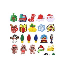 Shoe Parts Accessories Wholesales Selling Christmas Charms Custom Croc Pvc For Clog Shoes Decoration Kids Gift Drop Delivery Dh3Hg