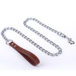 Dog traction dog leashes anti-bite chain pet products dog chain metal traction rope