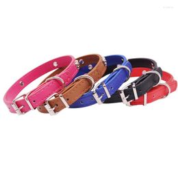 Dog Collars Collar Five Colours Bone Sent Metal Button Firm Dogs Leash For PU Material Small Pet Accessories 1 Pcs