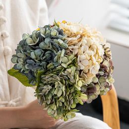 Decorative Flowers & Wreaths Retro Autumn Hydrangea Bouquet Artificial Room Home Decoration Wedding Flower Arrangement Party Supplies Po Pro