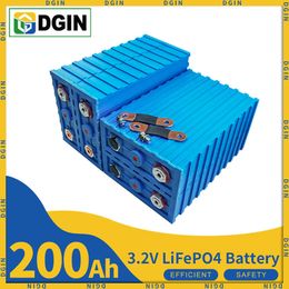 NEW 200Ah Lifepo4 3.2V Battery DIY 12V 24V Rechargeable Batteri Pack For Electric RV Prismatic Solar Cell Golf Cart With Busbars