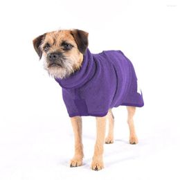 Dog Apparel For Puppy Water Absorbent Comfortable Grooming Bathrobe Warm Soft Bathing Accessories Fast Drying Microfibre Bath Towel Coat