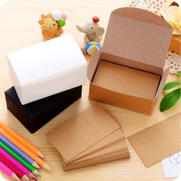 Greeting Cards Adeeing 100pcs Double-sided Blank Kraft Paper Business Word Card Message DIY Gift Year