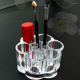 Storage Boxes Creative Flower Shape Clear Acrylic Makeup Organizer Cosmetic Jewelry Display Box Make Up Rack Beauty Care Lipstick Hold
