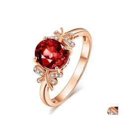 Cluster Rings Retro Women Ring 925 Sier Jewelry With Ruby Zircon Gemstone Open Finger For Wedding Promise Party Ornaments Wholesale Dhtsm