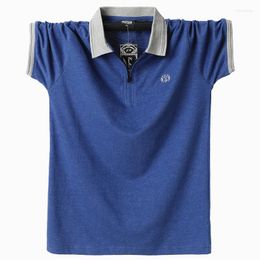 Men's Polos Men Polo Shirt Summer Casual Breathable Turn-down Collar Korean Style Tees Cotton Business 6XL