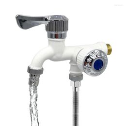 Bathroom Sink Faucets Washing Machine Double Water Outlet Faucet Outdoor Basin Diverter Connector Universal Leakproof