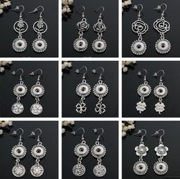 Charm 12mm Noosa Snap Button Dangle Chandelier Earring 9 Style selection Flower series