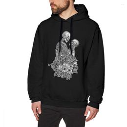 Men's Hoodies Skeleton Love Skull Man Hooded Sweatshirt Cotton Streetwear Death Gothic Dark Horror Goth Hoodie Arrival Shirt