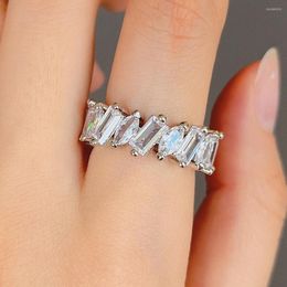 Wedding Rings CAOSHI Fashion Rectangle/Marquise Crystal Ring Female Proposal Ceremony Jewelry Modern Style Accessories For Party